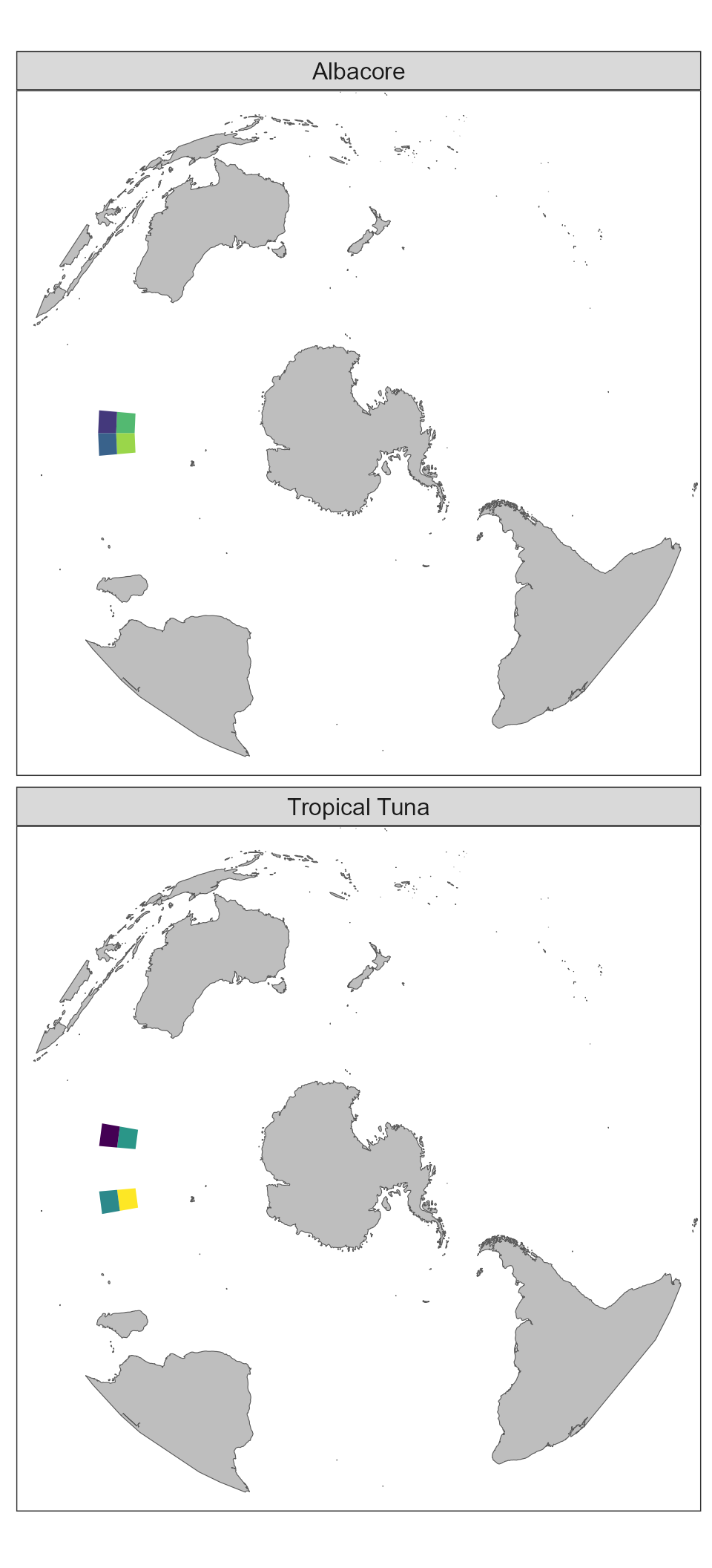Figure - map of overall observed effort by fishery group